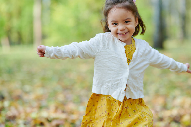 preschool girl in yellow dress